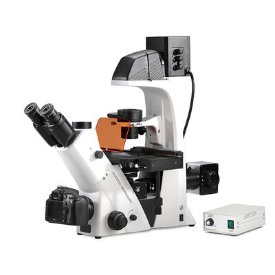 中国 Trinocularは生物顕微鏡のEpiの蛍光性生物的段階の対照の顕微鏡を逆にしました サプライヤー
